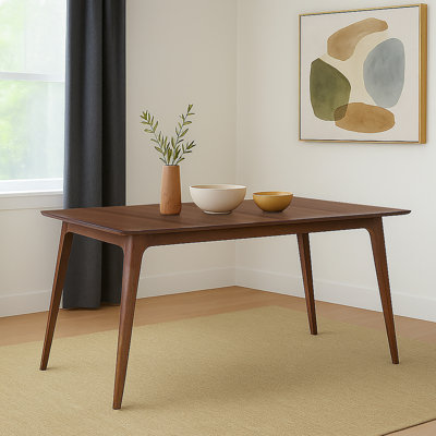 Lyan 59" Solid Wood Dining Table by George Oliver