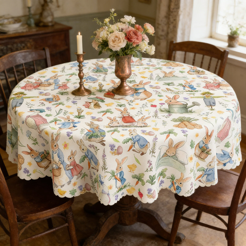 Nappe Pâques, Ronde 60 po 