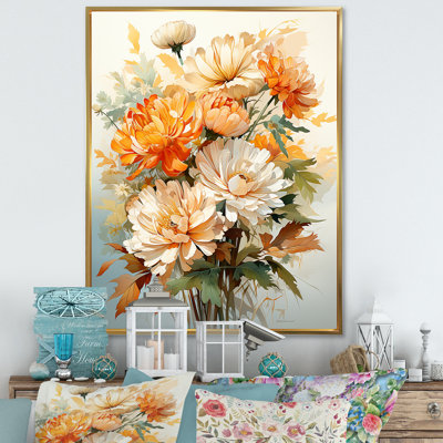 «Marigold Elegance Bouquet Still Life» sur toile