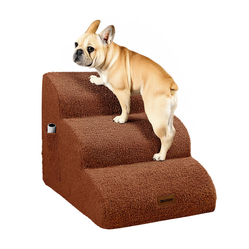 Escalier pour chien Teddy, 2 marches (H 12 po x l 16 po x P 16 po), Brun