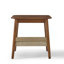 Table d'appoint 23 "Mid-Century avec tablette de rangement, table d'appoint Boho pour le salon, la chambre à coucher, le patio ou le bureau personnel - Noyer foncé