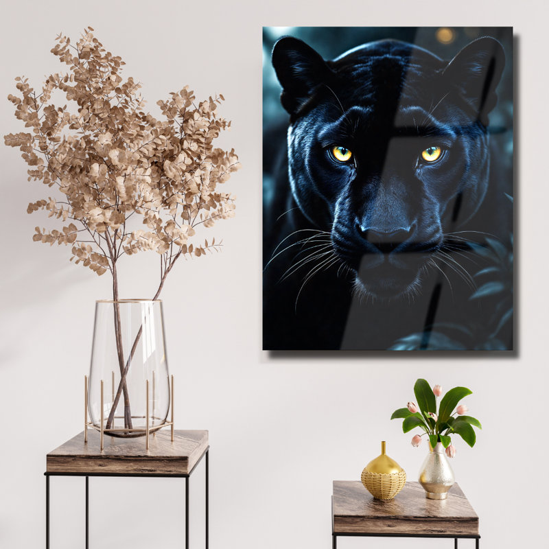 Black Panther Tempered Glass Art