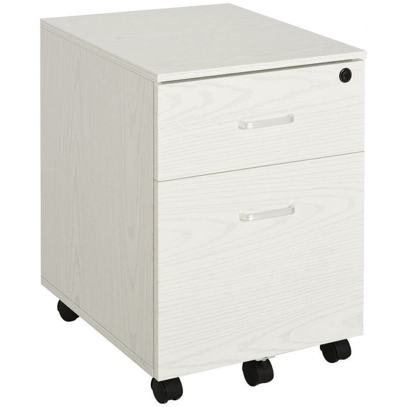 40cm Wide 2 -Drawer File Cabinet, White