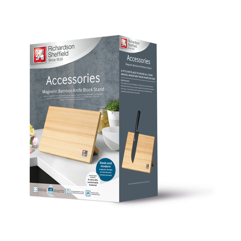 Richardson Sheffield Bamboo Magnetic Knife Block