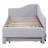 Twin Size Upholstered L-Shaped Upholstered Daybed with Pop Up Trundle-1088599122