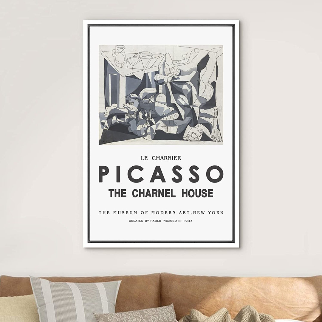 Classical Artwork " IDEA4WALL Canvas Print Wall Art The Charnel House By Pablo Picasso Historic Cultural Illustrations Fine Art Traditional Colorful Vintage For Living Room, Bedroom, Office " by Pablo Picasso IDEA4WALL 