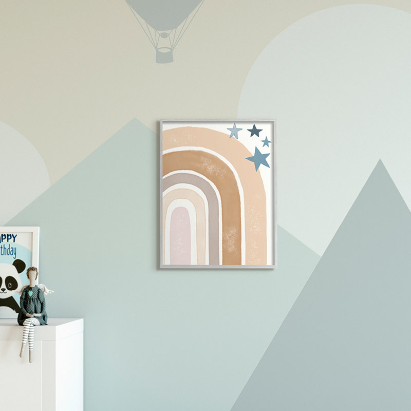 Désert arc-en-ciel arches brunes avec étoiles bleues, Toile tendue, H 20 po x l 16 po x P 1,5 po
