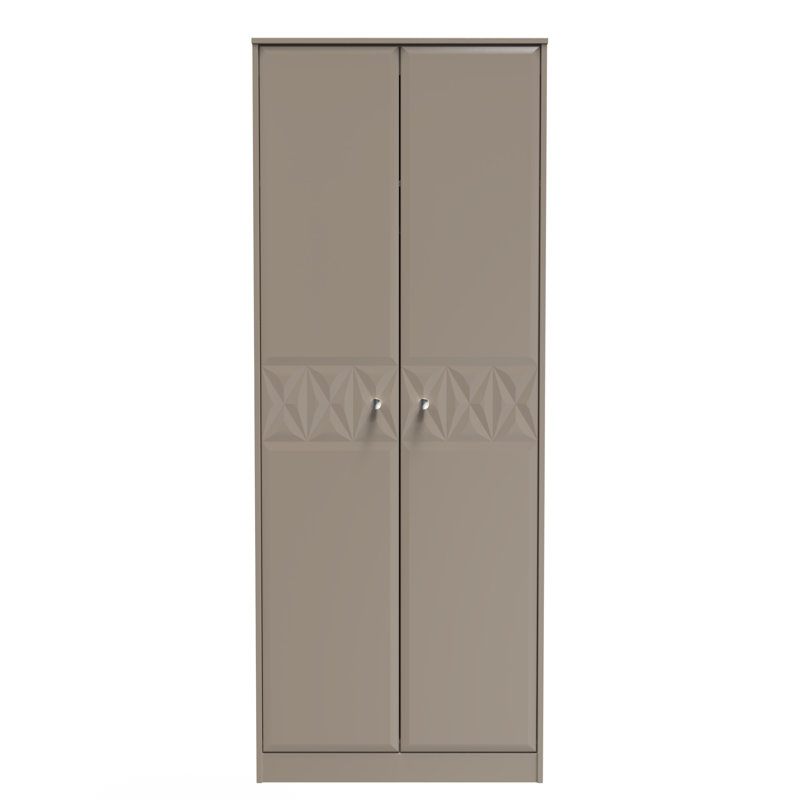 Carnlea Manufactured Wood Wardrobe, Mushroom Matt