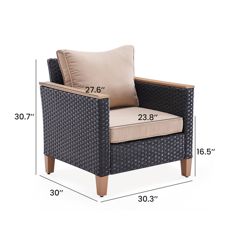 High Quality Patio Garden Polyethylene(PE) Wicker Sofa Chair