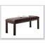 Banc de salle à manger classique en bois avec siège rembourré noyer