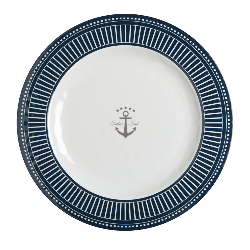 6 Piece Melamine Dinner Plate Set - Sailor Soul