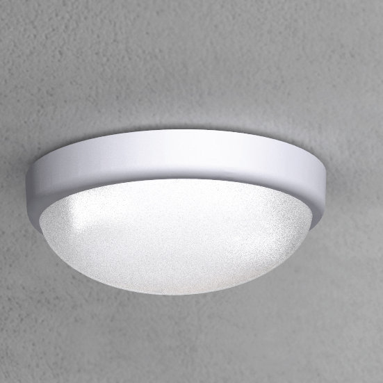 Acrylic Flush Mount, Matt White, 2G13 55 W