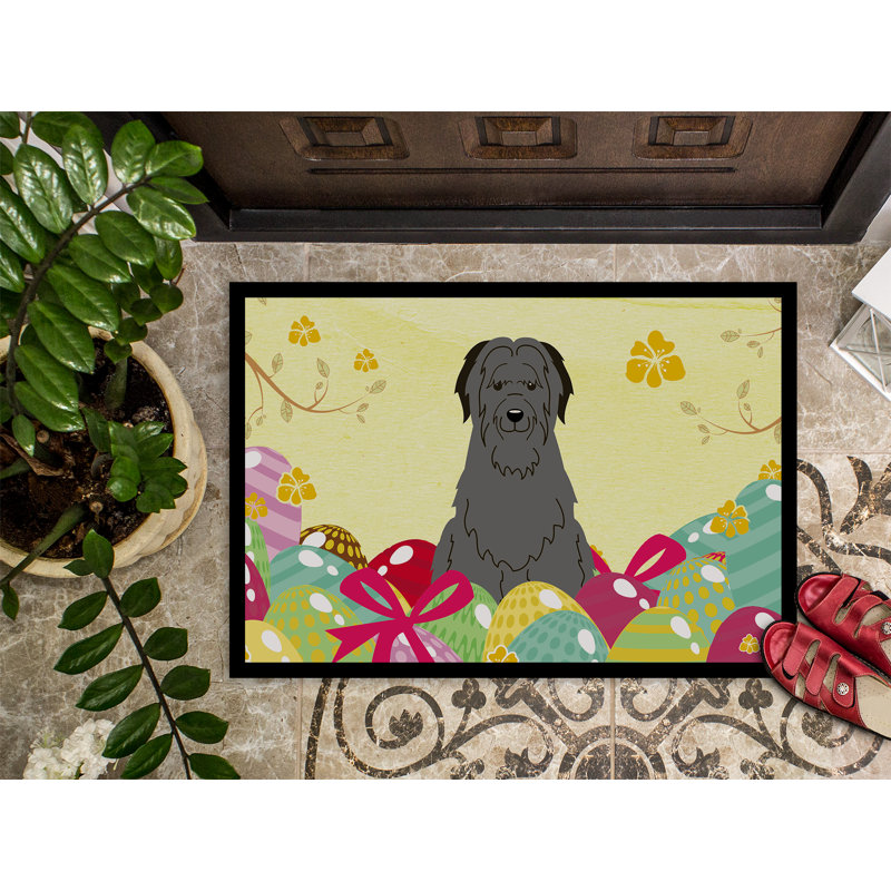 Saroyan Non-Slip Easter Outdoor Doormat, Black