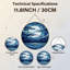 Panneau de vitrail 12 "H Moon Waves-1956554405