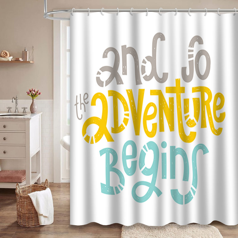 Rideau de douche Adventure 12 Inspired, L 72 po x l 84 po