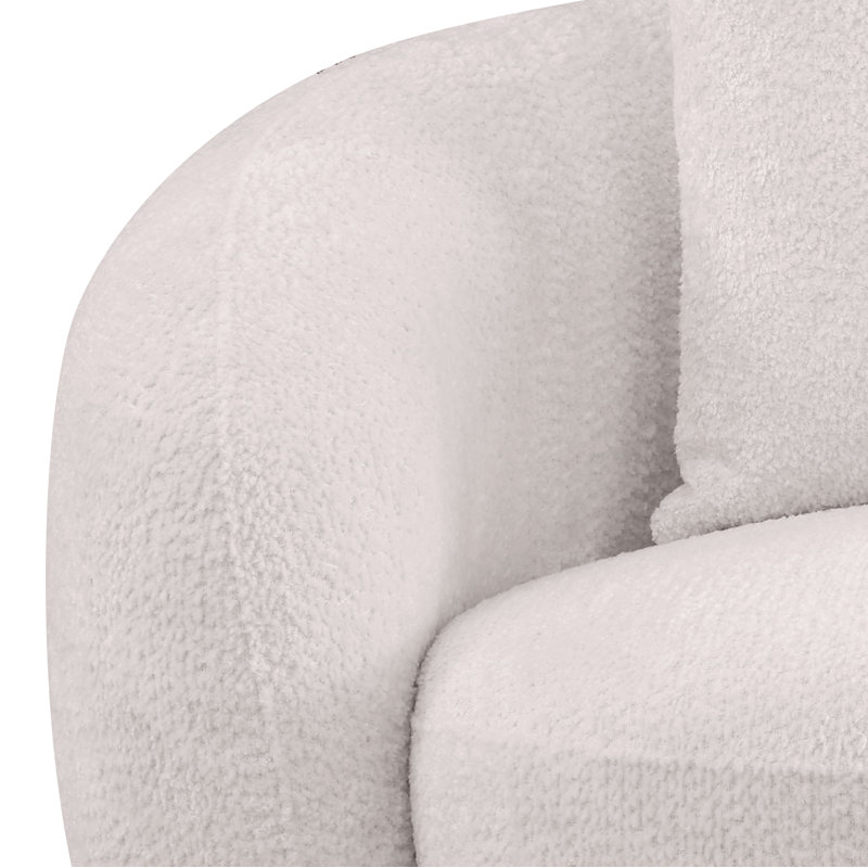 Angelamae Teddy Fabric Sofa & Loveseat Set, Beige