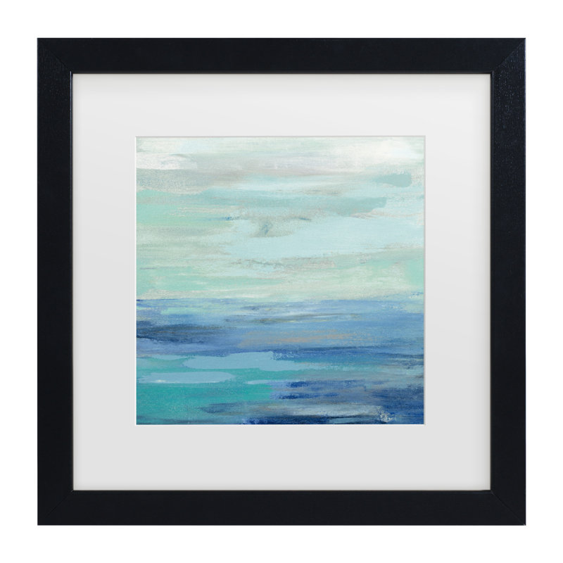 Silvia Vassileva, art encadré «Sunset Beach II No Orange», H 13 po x l 13 po x P 0,75 po, Noir