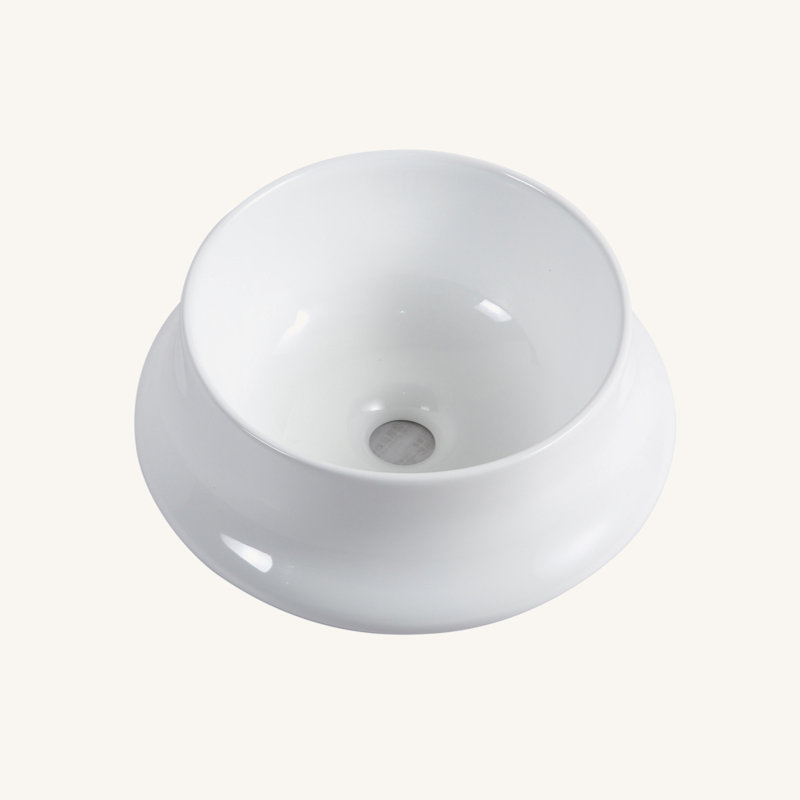 Lavabo de salle de bain vasque en céramique blanche
