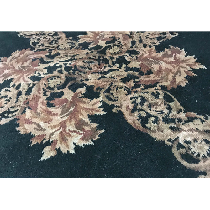 Tapis vert noué à la main de haute qualité