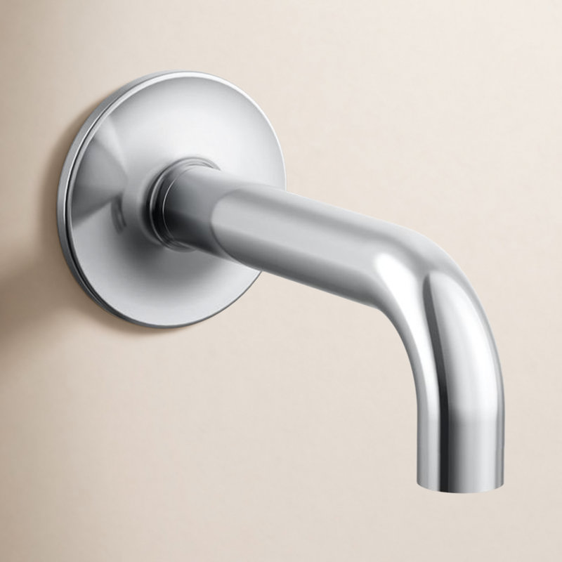 Bec de baignoire mural Purist®, Chrome poli