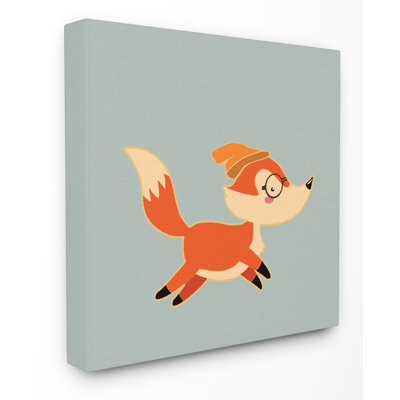 Renard hipster avec bonnet, illustration