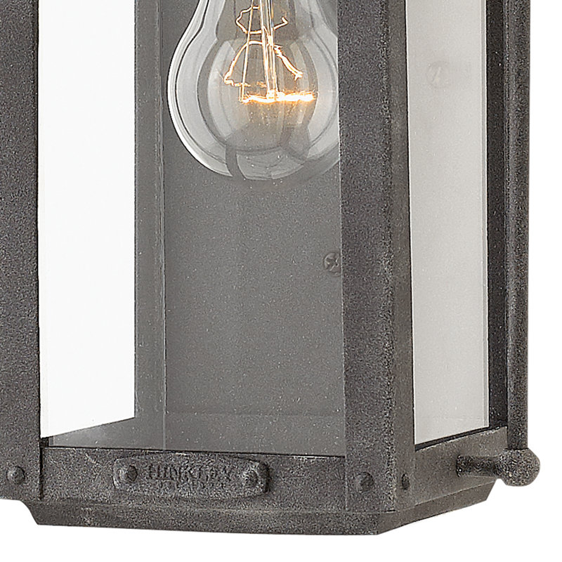 Anchorage Outdoor Wall Lantern, Aged Zinc, Yes