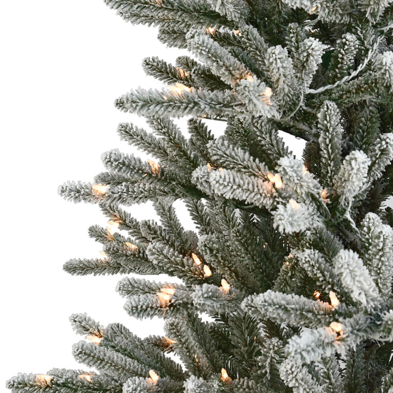 7.5' Lighted Artificial Spruce Christmas Tree