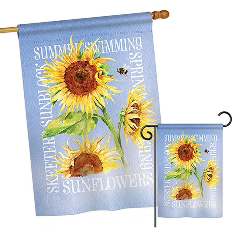 Ensemble de 2 drapeaux verticaux en polyester Farrad