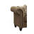 Brown Linen Loveseat W/2 Pillows