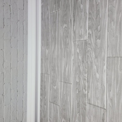 Planche de plafond en styromousse gris rustique