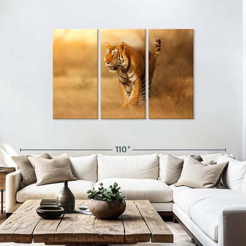 Hunting Tiger, 48" H x 74" W
