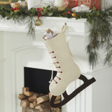Hand-Felted Wool Ice Skate Stocking