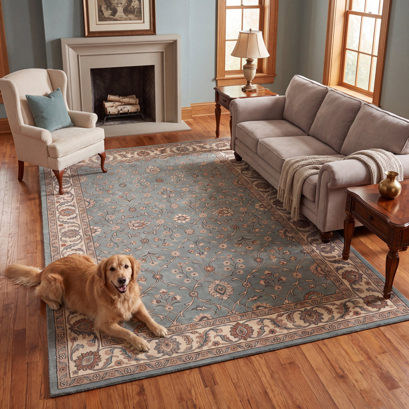 Tapis traditionnel à motif floral intégral en phlogopite, couleur turquoise, crème, orange et gris, antidérapant, à poils courts, pour l'intérieur et l'extérieur, adapté aux animaux domestiques, idéal pour le salon, la chambre, la salle à manger, l'entrée, le corridor, le bureau, la cuisine, les zones de passage intensif, facile à nettoyer, imprimé, bords doux et lavable.