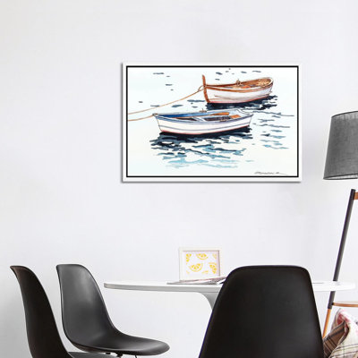 Vernazza Boats by Bill Drysdale - Floater Frame Gallery-Wrapped Canvas Giclée on Canvas