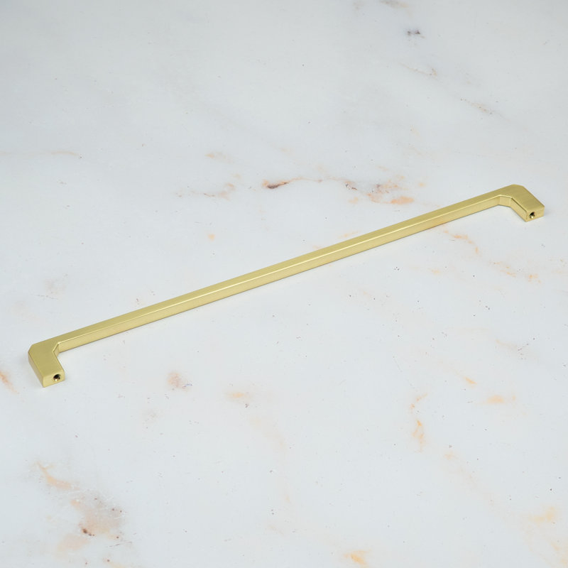 Brushed Brass Angled End D-Bar Handles, 320mm