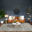Tapis oriental en laine noué à la main gris / ivoire / noir Hillard-53153090