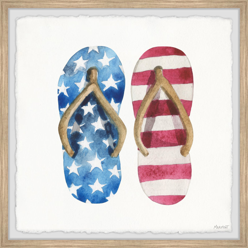 Impression encadrée « patriotes slippers », H 24 po x l 24 po x P 1,5 po