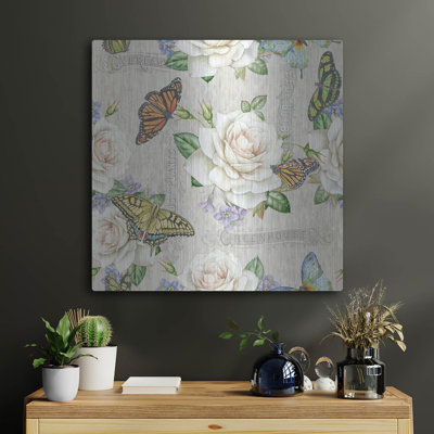  'Rose Garden In Bloom E' by Jean Plout Metal Wall Art, 24" x 24"