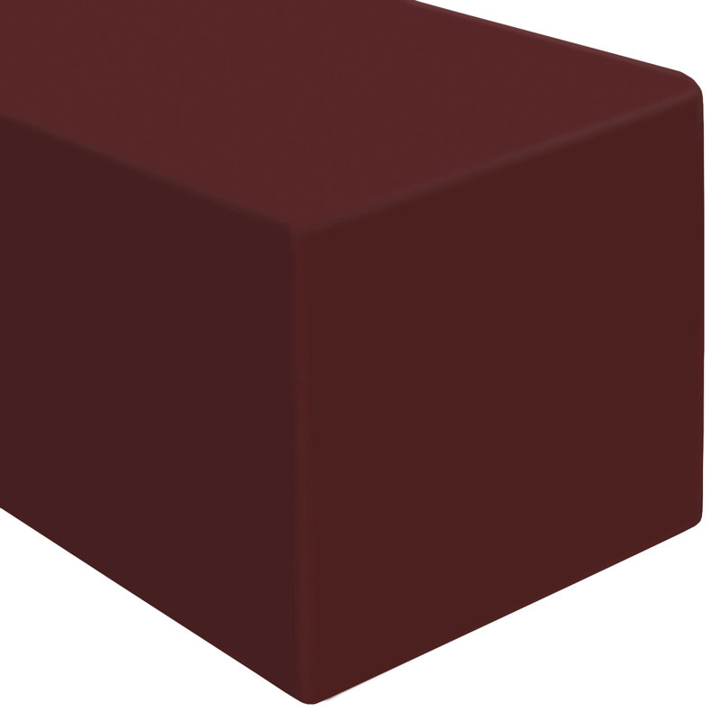  Solid Color Polyester Fitted Rectangular Tablecloth, 48" L x 24" W, Burgundy