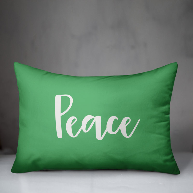 Coussin Peace, Vert clair