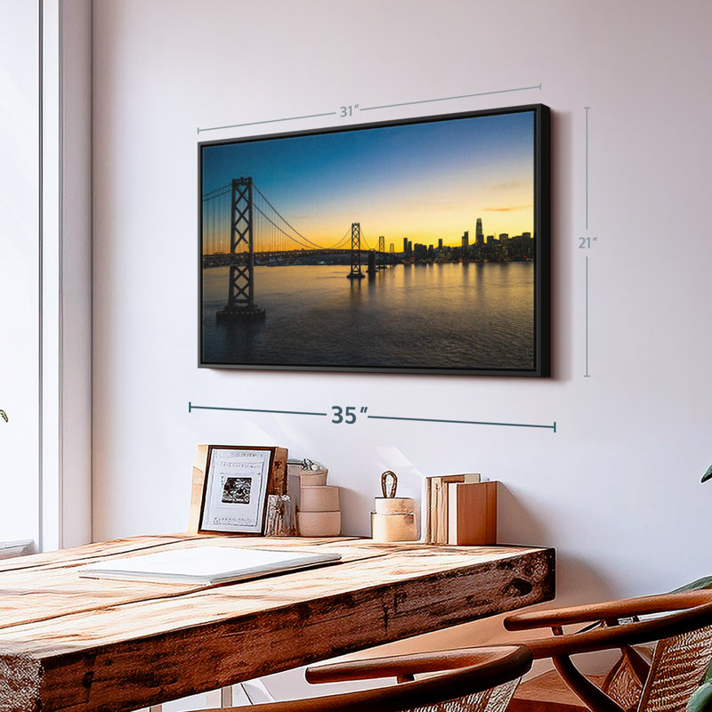 San Francisco Nightfall, reproduction sur toile, H 21 po x l 31 po