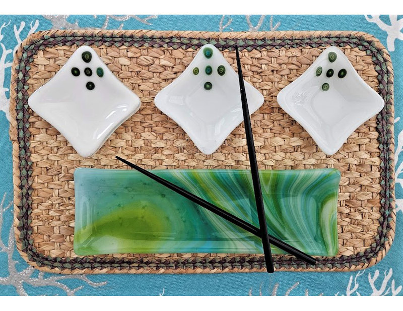 Handmade Glass Serving Set