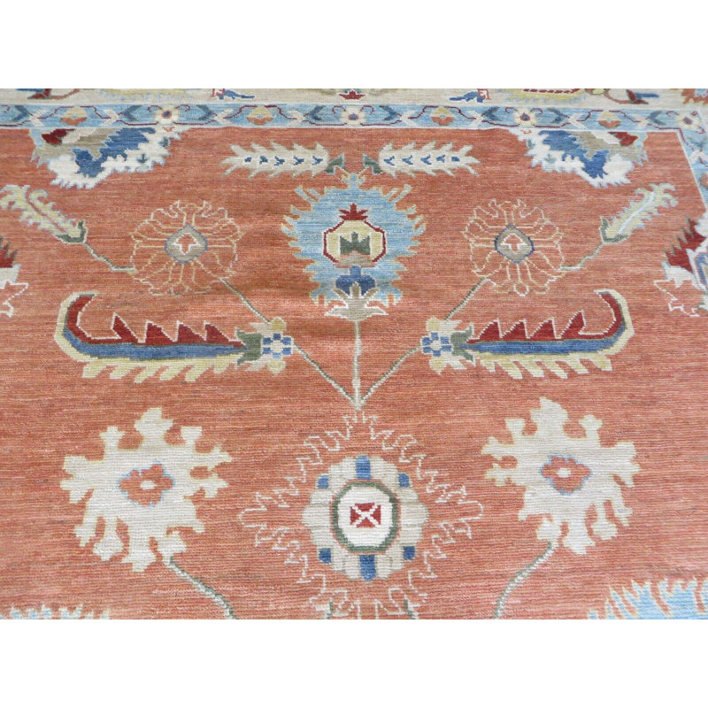 Tapis saumon unique de 9 pi 2 po x 12 pi 1 po