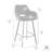 Faux Leather And Brushed Stainless Steel Swivel 30" Bar Stool-741921309
