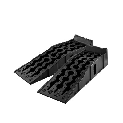 Low Profile Car Service Ramps, 2-Piece Portable Auto Ramp Set with Handles, 8.6" Lift Height, Anti-Slip Base, 6,600 lb. GVW Capacity