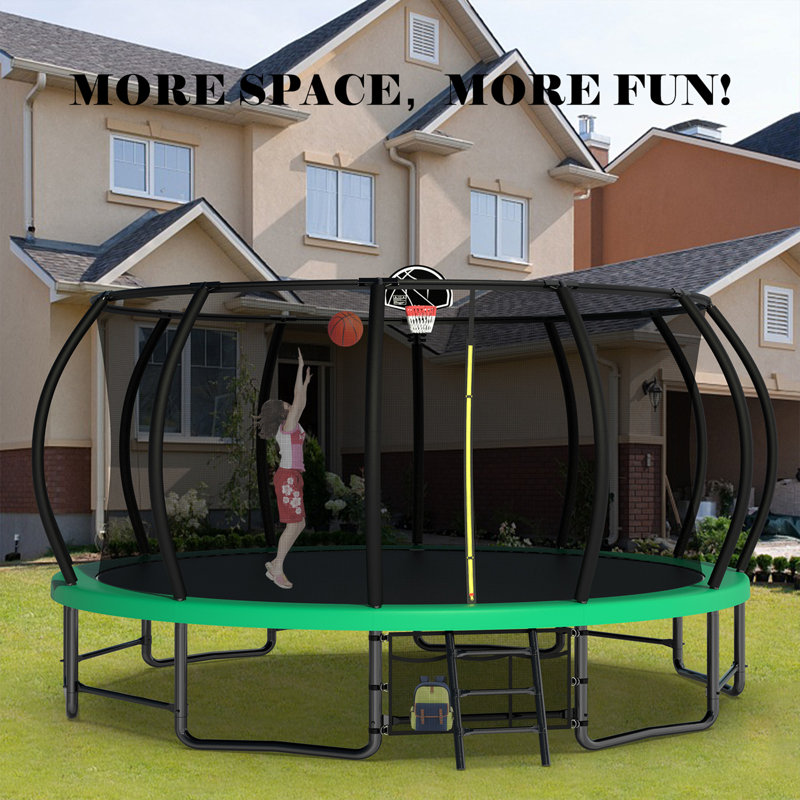 Trampoline pour enfants_108X192X192, Vert