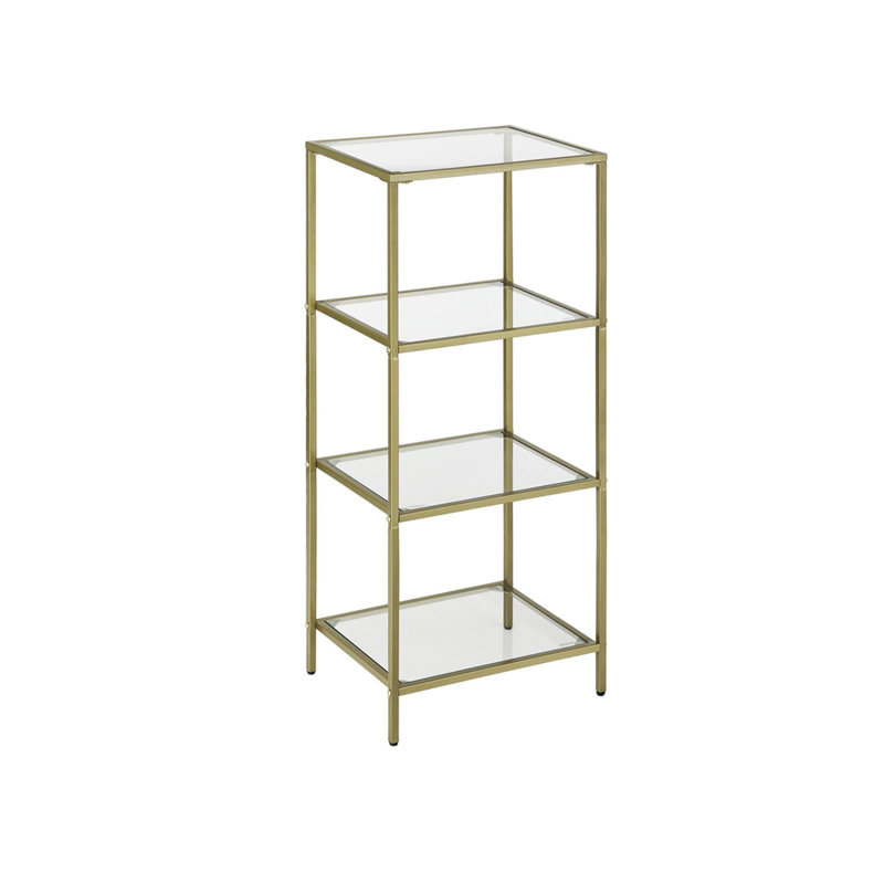 Annerike Gold Glass 4 Tier Side Table