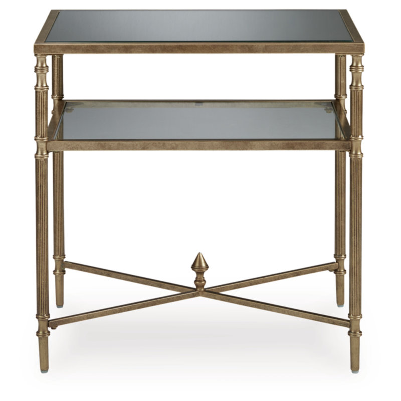 Alsafi Glass Top End Table