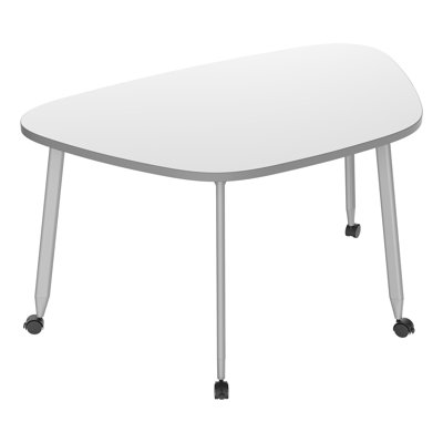 Table mobile trapézoïdale ronde mobile - travail d'équipe interactif et polyvalent