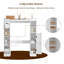 Solid Wood Freestanding Over the Toilet Storage